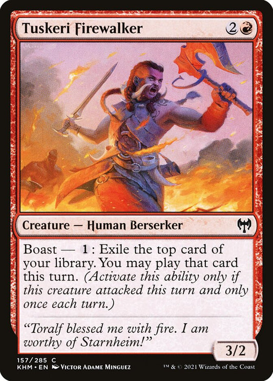 MTG Card Title: Tuskeri Firewalker KHM/157