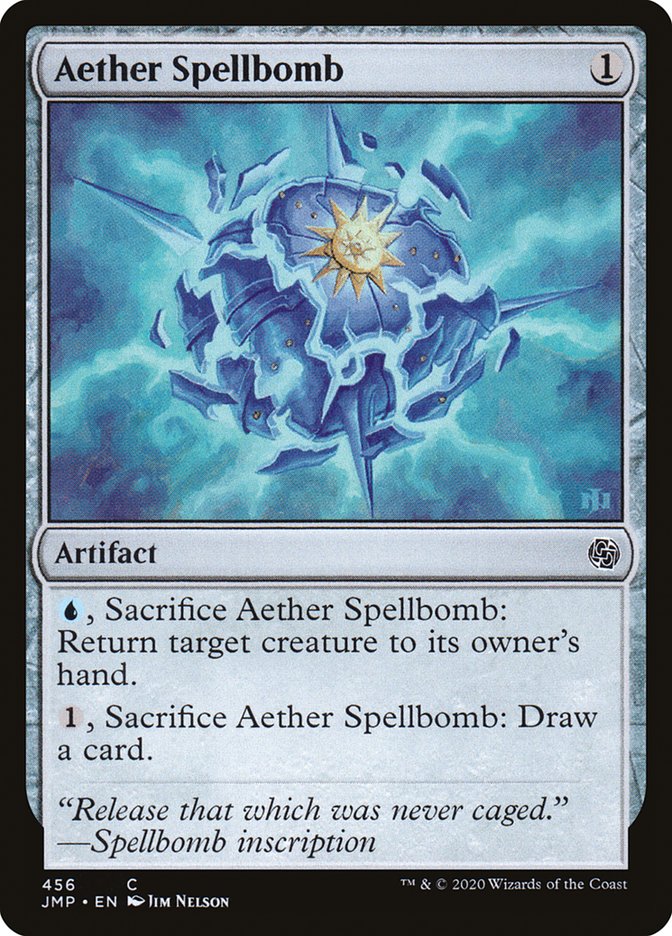 MTG Card Title: Aether Spellbomb JMP/456