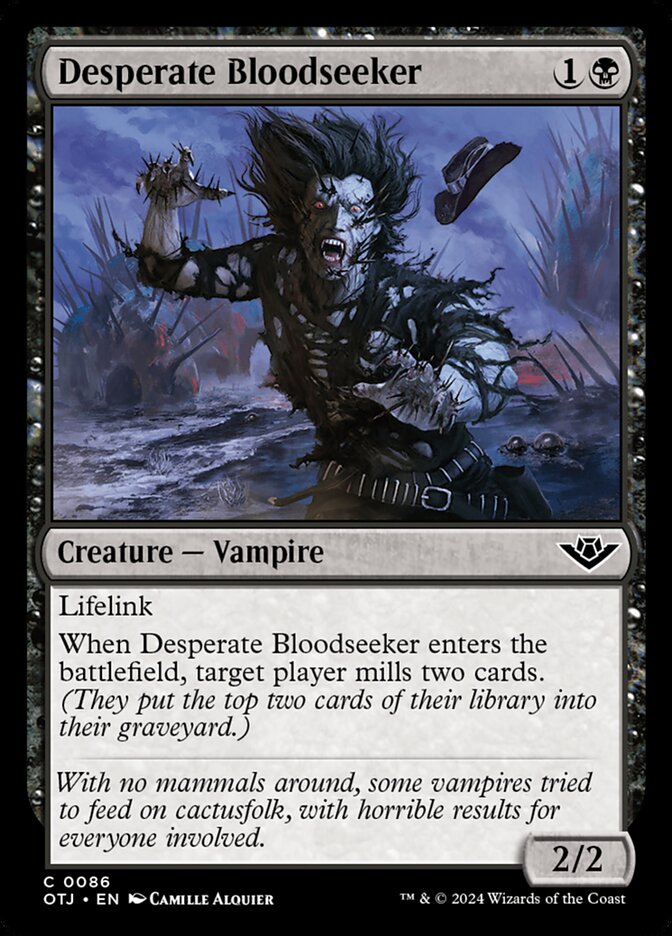 MTG Card Title: Desperate Bloodseeker OTJ/86