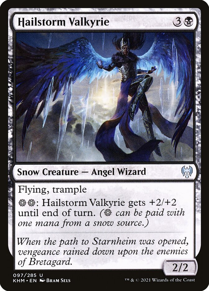 MTG Card Title: Hailstorm Valkyrie KHM/97