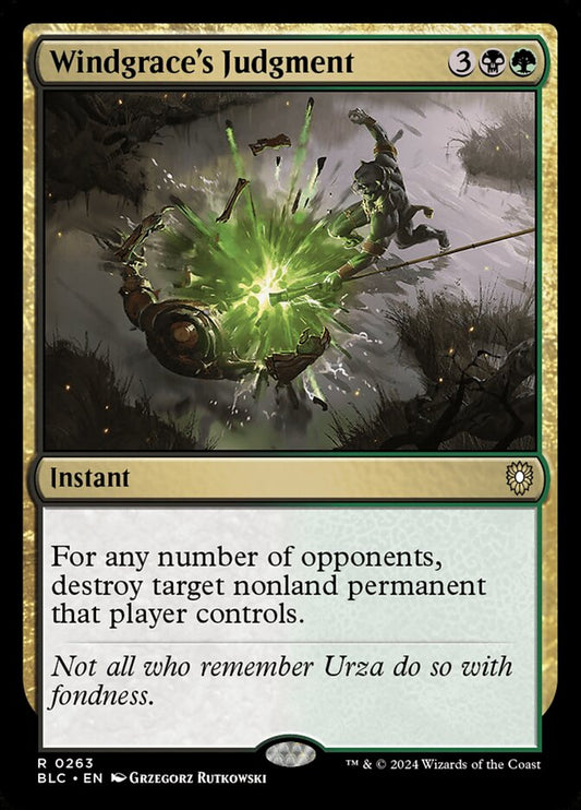 MTG Card Title: Windgrace's Judgment BLC/263