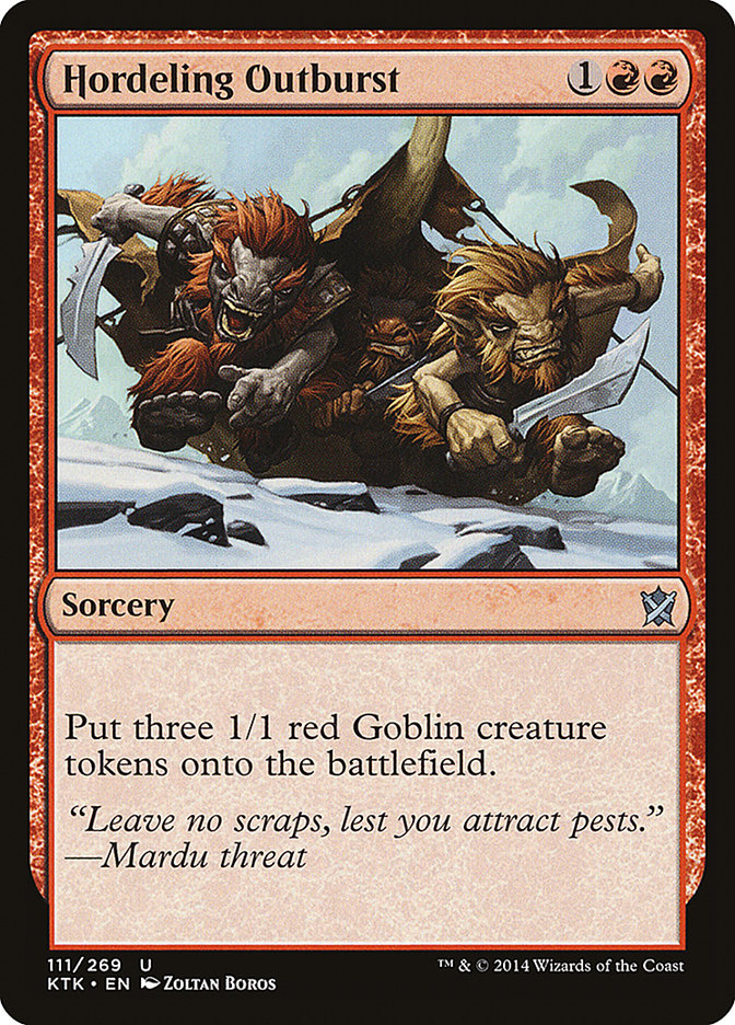MTG Card Title: Hordeling Outburst KTK/111
