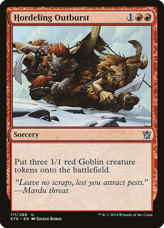 MTG Card Title: Hordeling Outburst KTK/111