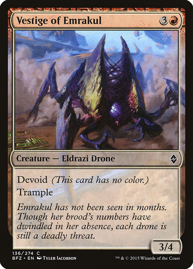 MTG Card Title: Vestige of Emrakul BFZ/136