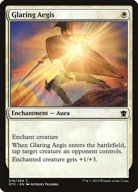 MTG Card Title: Glaring Aegis DTK/18