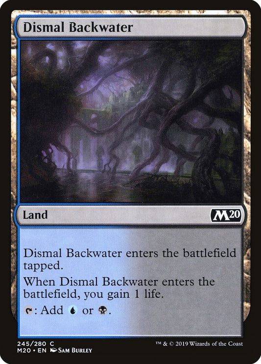 MTG Card Title: Dismal Backwater M20/245