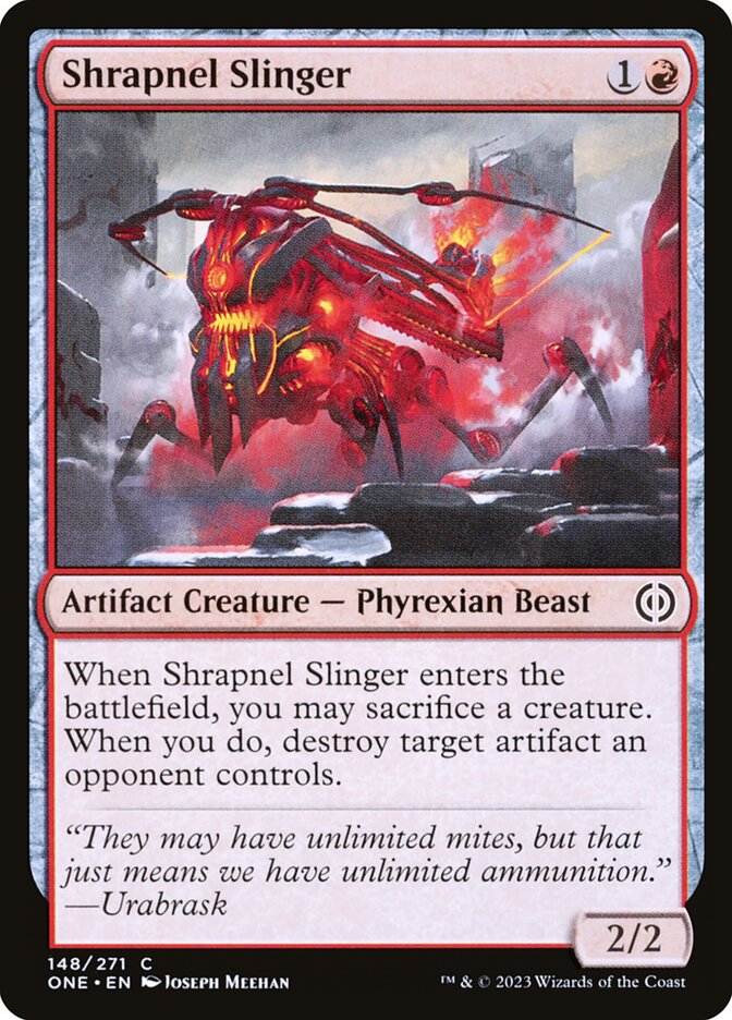 MTG Card Title: Shrapnel Slinger ONE/148