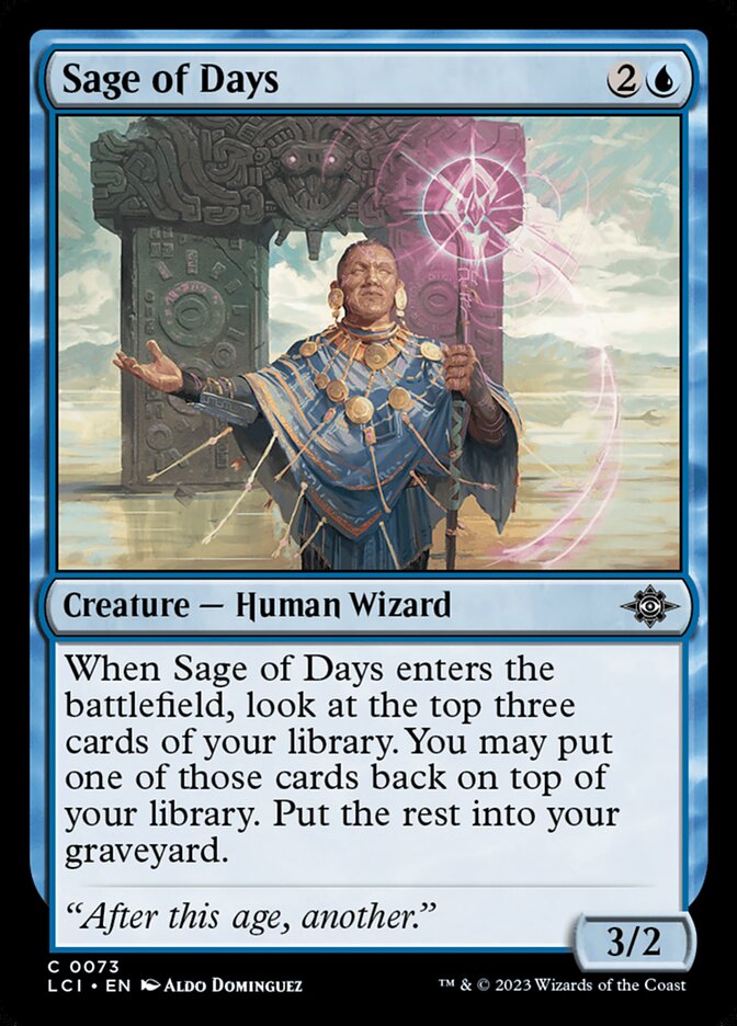 MTG Card Title: Sage of Days LCI/73