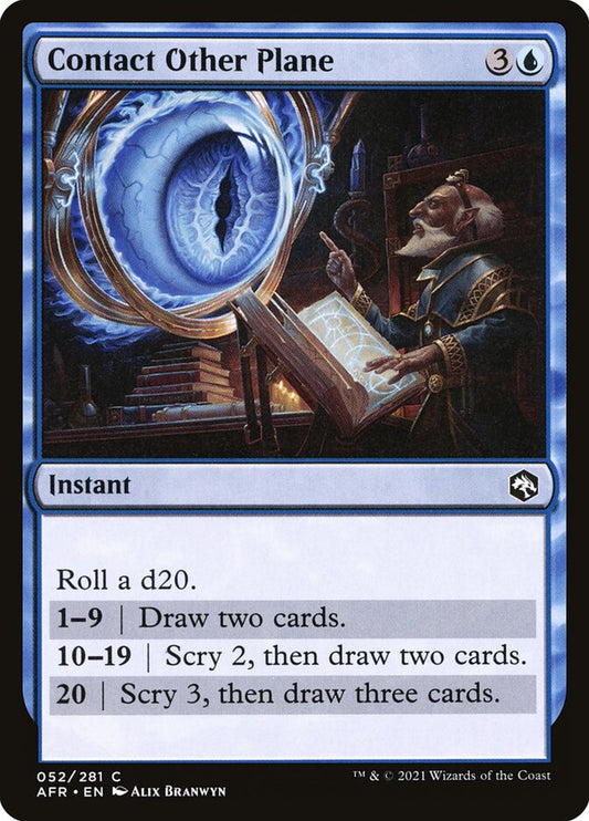 MTG Card Title: Contact Other Plane AFR/52