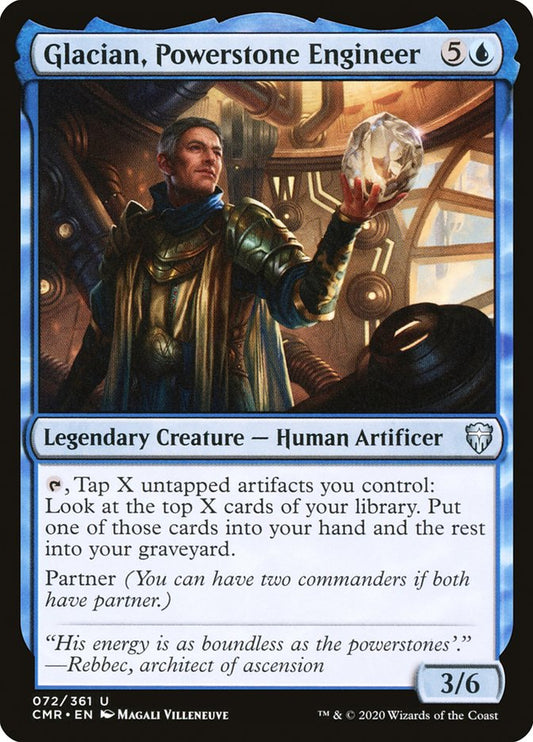 MTG Card Title: Glacian, Powerstone Engineer CMR/72