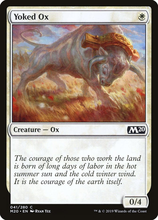 MTG Card Title: Yoked Ox M20/41