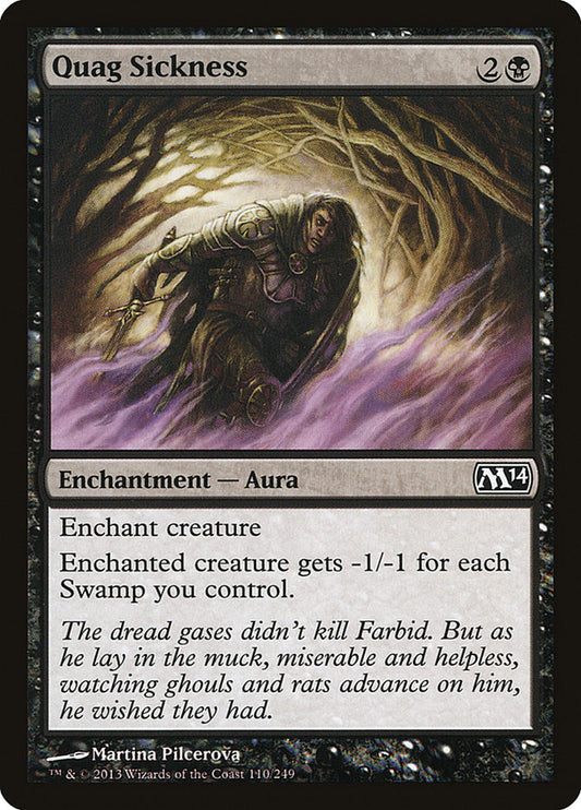 MTG Card Title: Quag Sickness M14/110