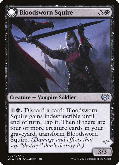 MTG Card Title: Bloodsworn Squire // Bloodsworn Knight VOW/97
