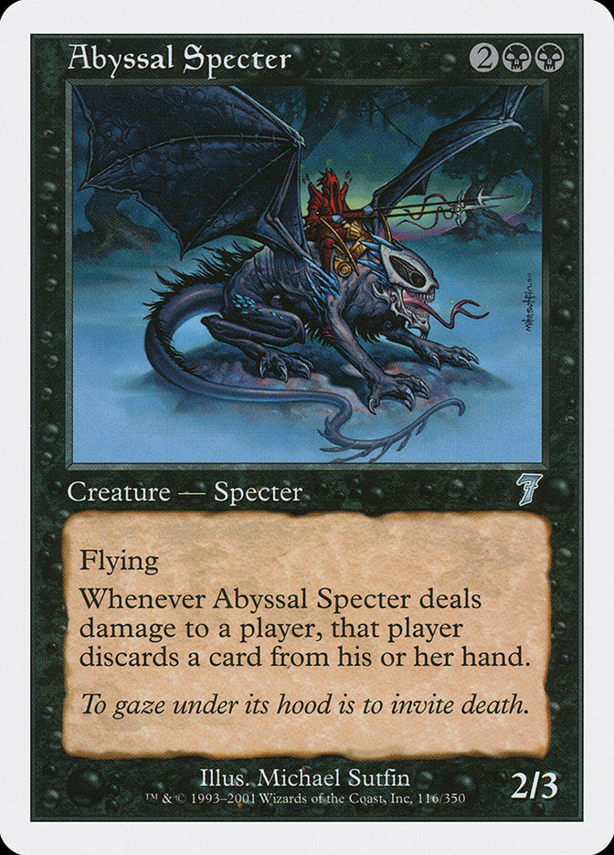 MTG Card Title: Abyssal Specter 7ED/116