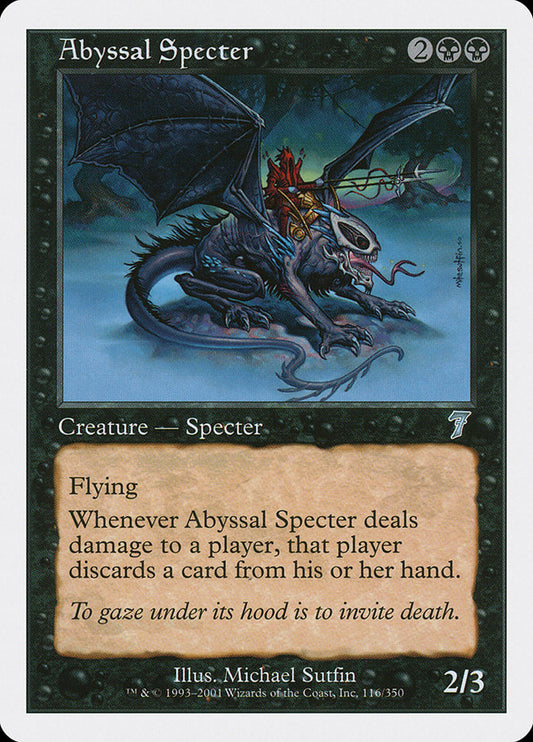 MTG Card Title: Abyssal Specter 7ED/116