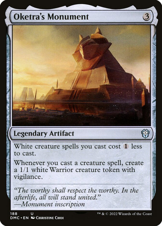 MTG Card Title: Oketra's Monument DMC/188