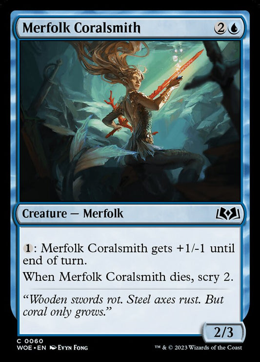 MTG Card Title: Merfolk Coralsmith WOE/60