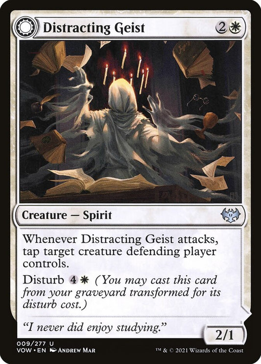 MTG Card Title: Distracting Geist // Clever Distraction VOW/9