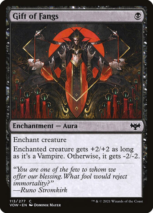 MTG Card Title: Gift of Fangs VOW/113