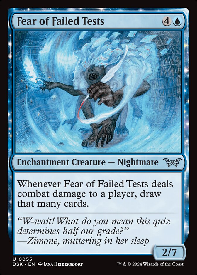 MTG Card Title: Fear of Failed Tests DSK/55