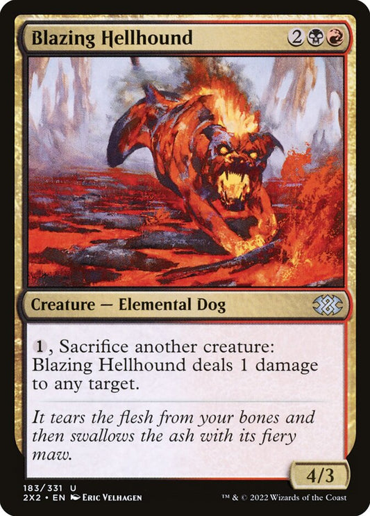 MTG Card Title: Blazing Hellhound 2X2/183