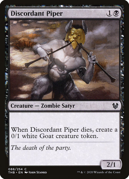 MTG Card Title: Discordant Piper THB/88