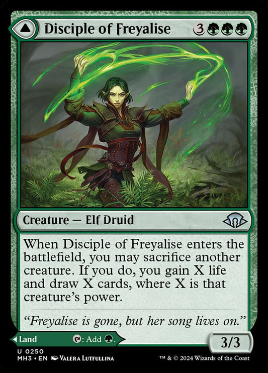 MTG Card Title: Disciple of Freyalise // Garden of Freyalise MH3/250