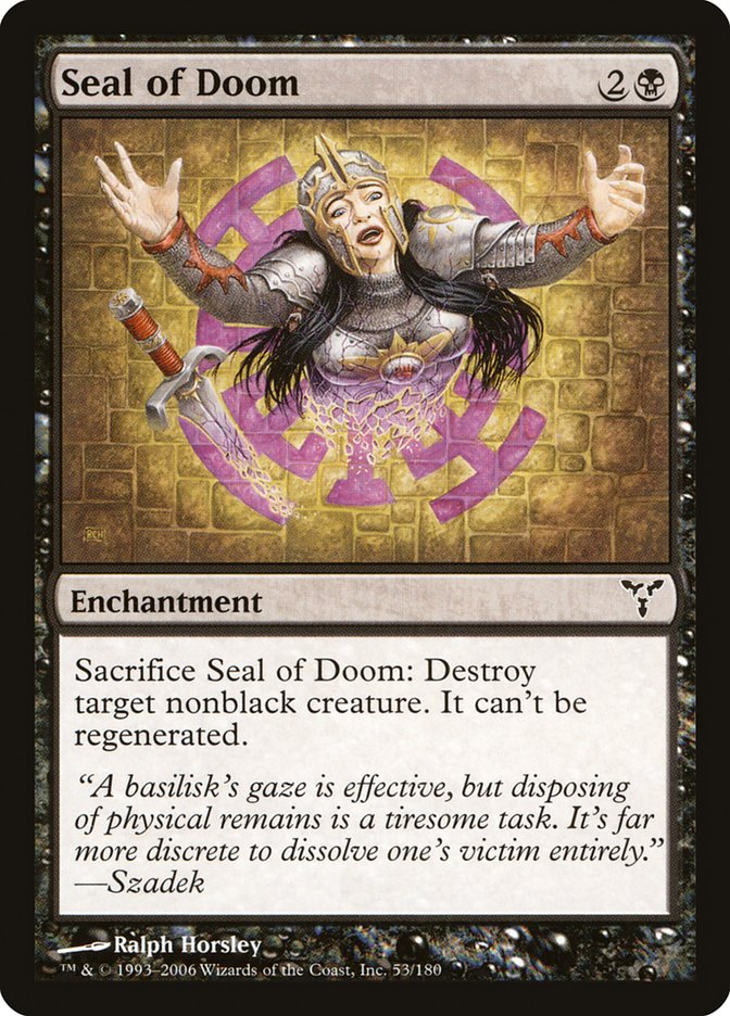 MTG Card Title: Seal of Doom DIS/53