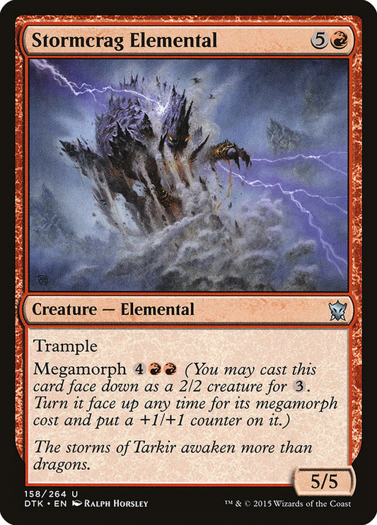 MTG Card Title: Stormcrag Elemental DTK/158
