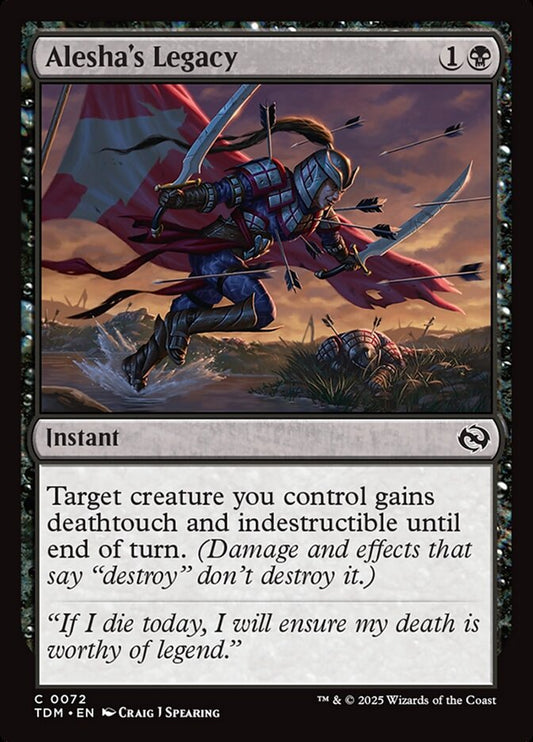 MTG Card Title: Alesha's Legacy TDM/72