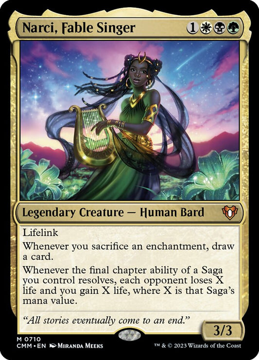 MTG Card Title: Narci, Fable Singer CMM/710