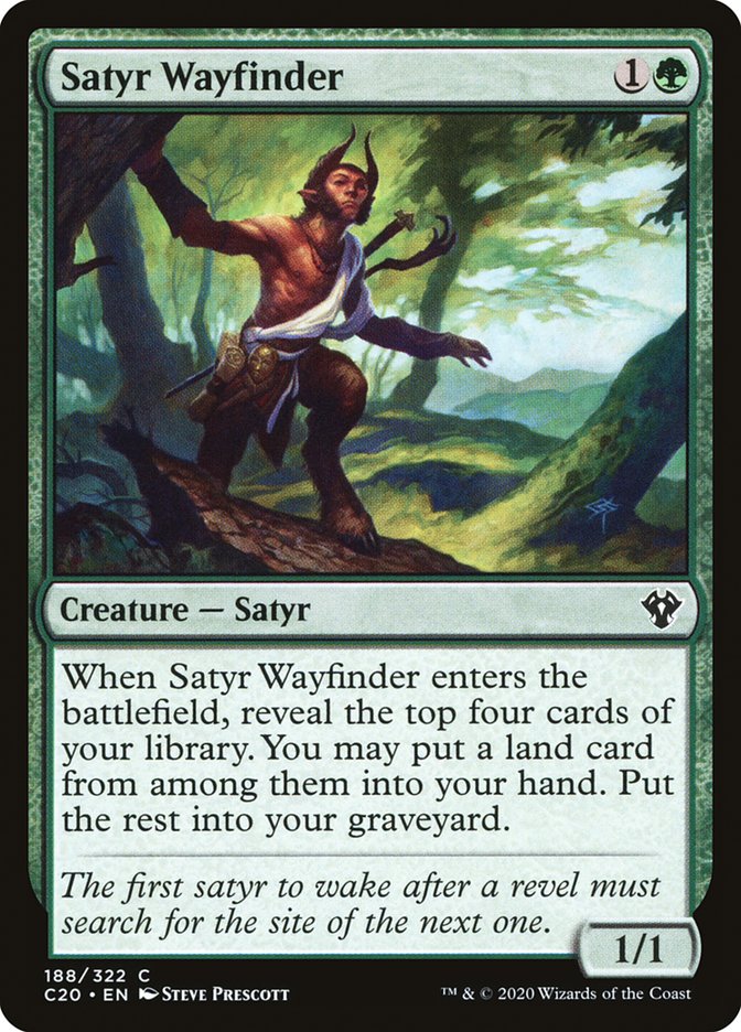 MTG Card Title: Satyr Wayfinder C20/188
