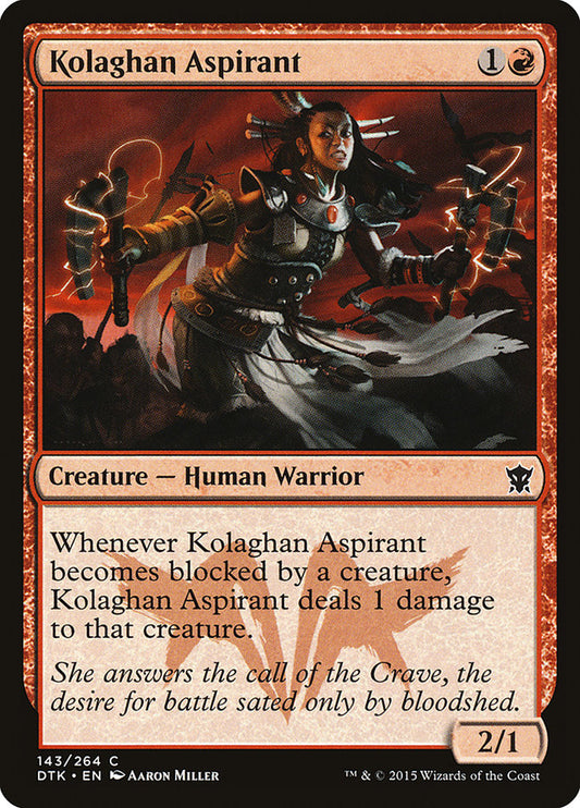 MTG Card Title: Kolaghan Aspirant DTK/143