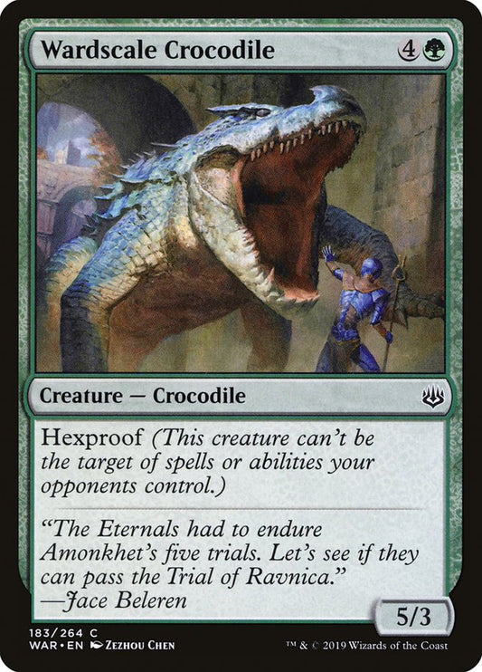 MTG Card Title: Wardscale Crocodile WAR/183