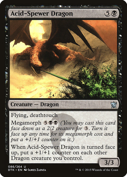 MTG Card Title: Acid-Spewer Dragon DTK/86