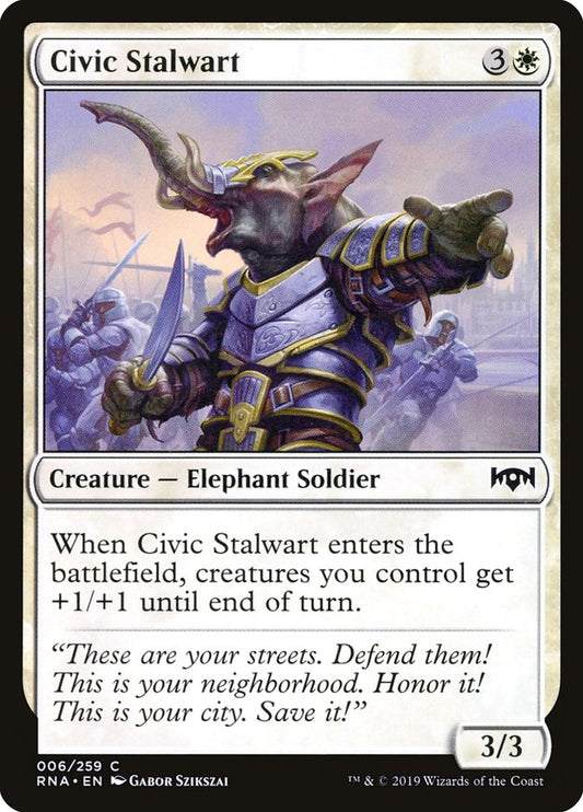 MTG Card Title: Civic Stalwart RNA/6