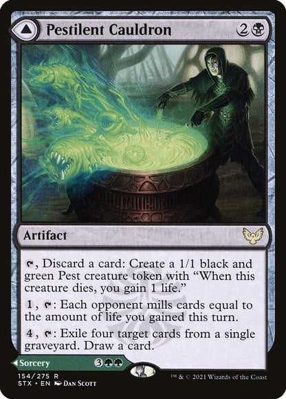 MTG Card Title: Pestilent Cauldron // Restorative Burst STX/154