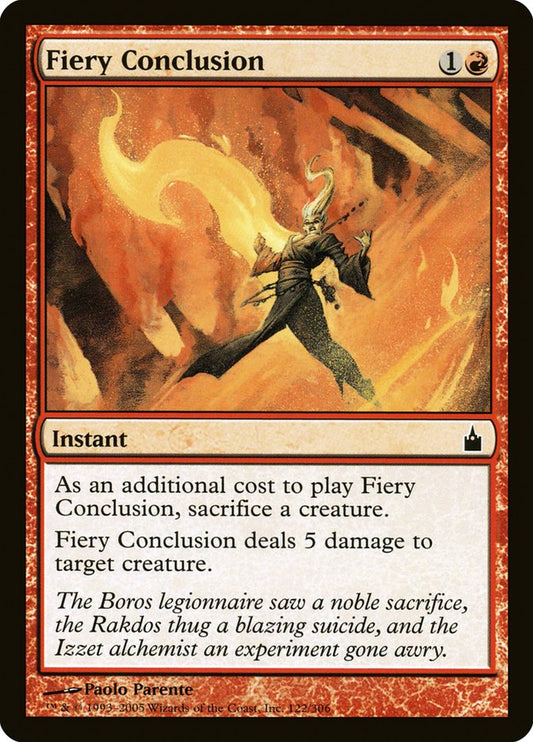 MTG Card Title: Fiery Conclusion RAV/122