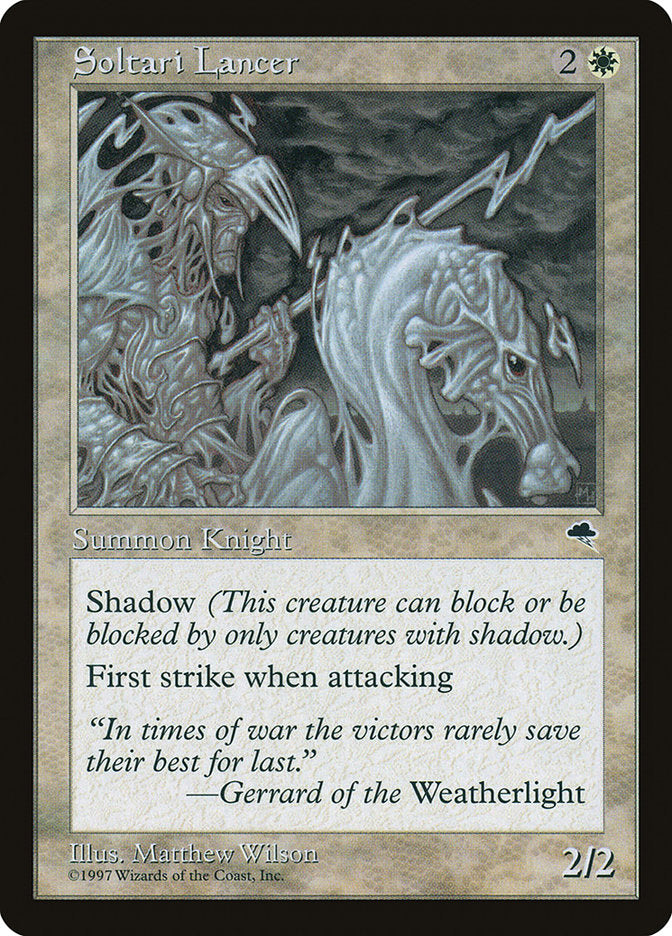 MTG Card Title: Soltari Lancer TMP/44