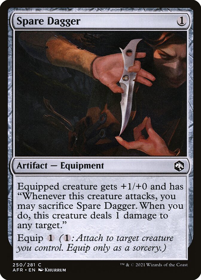MTG Card Title: Spare Dagger AFR/250
