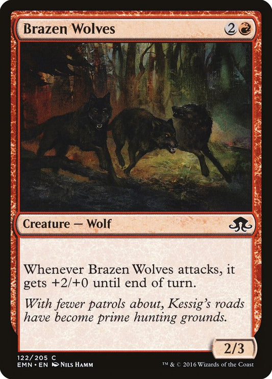 MTG Card Title: Brazen Wolves EMN/122