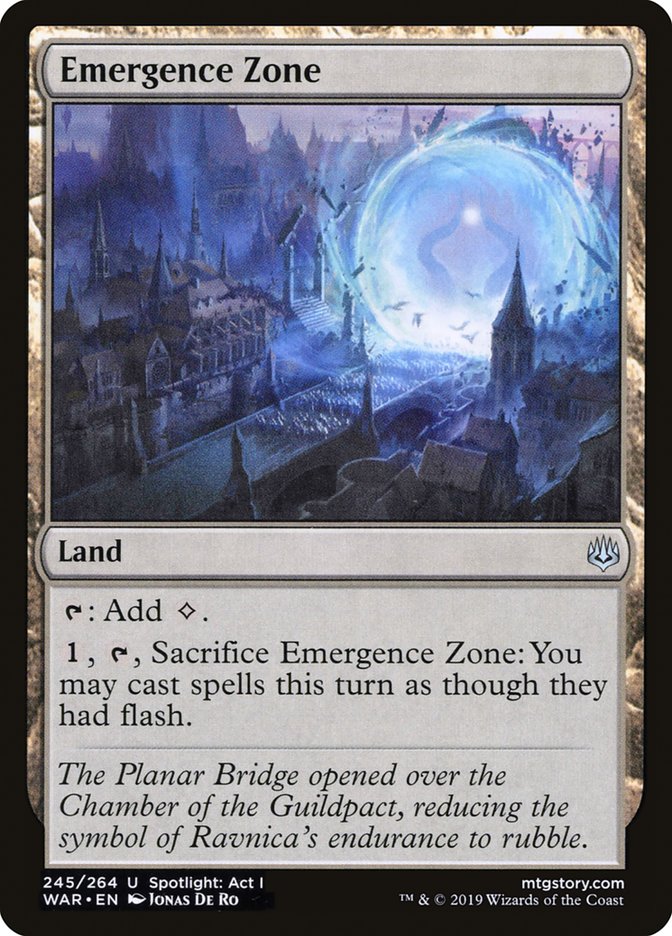 MTG Card Title: Emergence Zone WAR/245