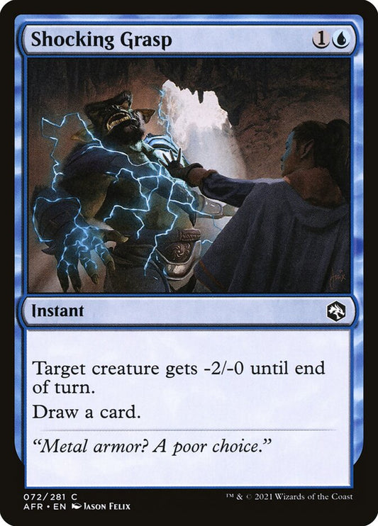 MTG Card Title: Shocking Grasp AFR/72
