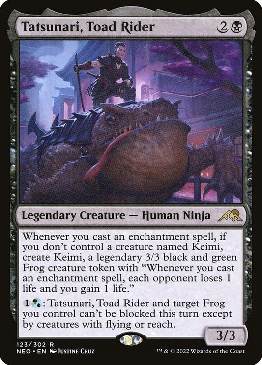 MTG Card Title: Tatsunari, Toad Rider NEO/123