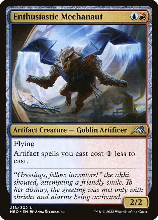 MTG Card Title: Enthusiastic Mechanaut NEO/218