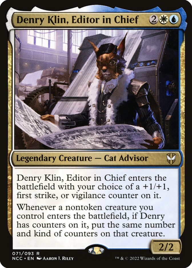 MTG Card Title: Denry Klin, Editor in Chief NCC/71
