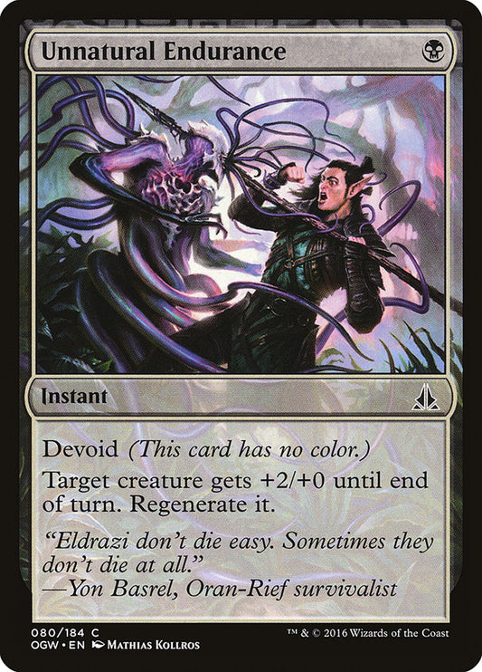 MTG Card Title: Unnatural Endurance OGW/80