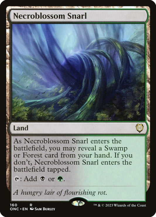 MTG Card Title: Necroblossom Snarl ONC/160