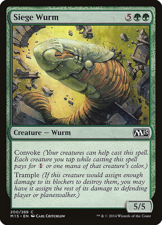 MTG Card Title: Siege Wurm M15/200