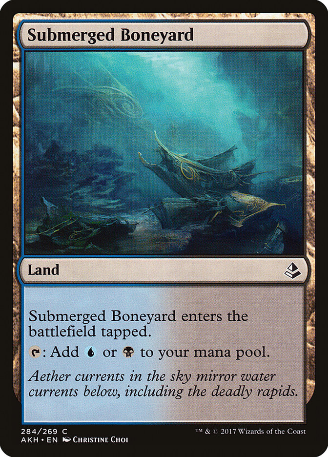 MTG Card Title: Submerged Boneyard AKH/284